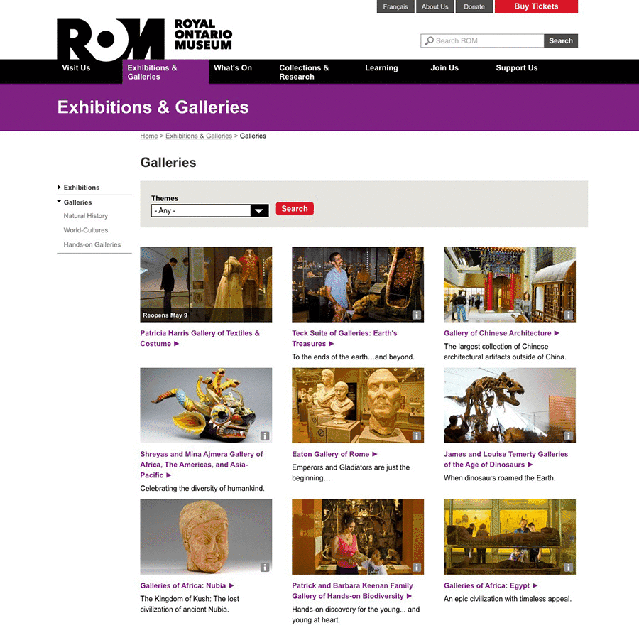 ROM's website